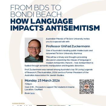 FROM BDS TO BONDI BEACH – HOW LANGUAGE IMPACTS ANTISEMITISM (MEL)
